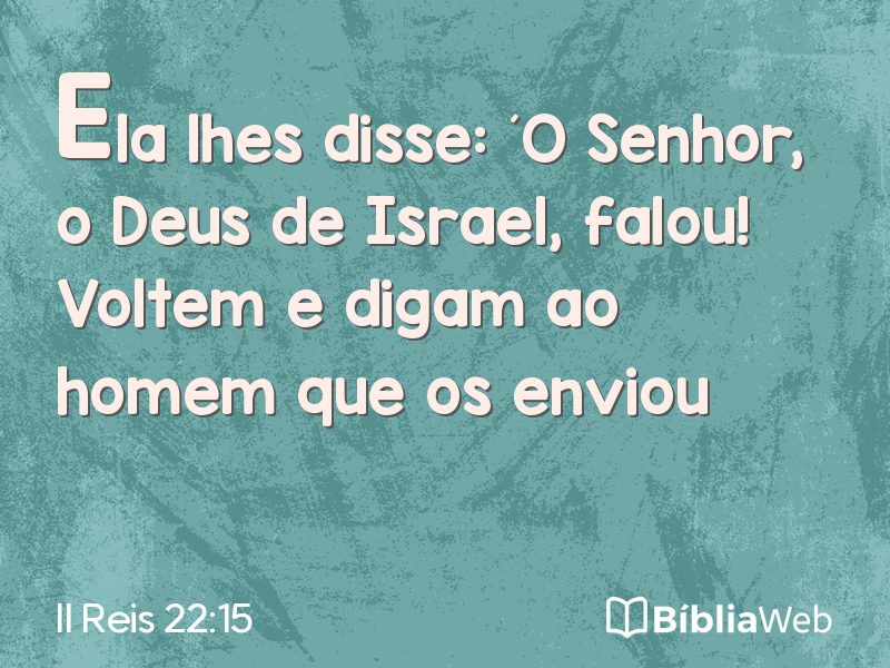 II Reis 22:15 em imagem para compartilhar