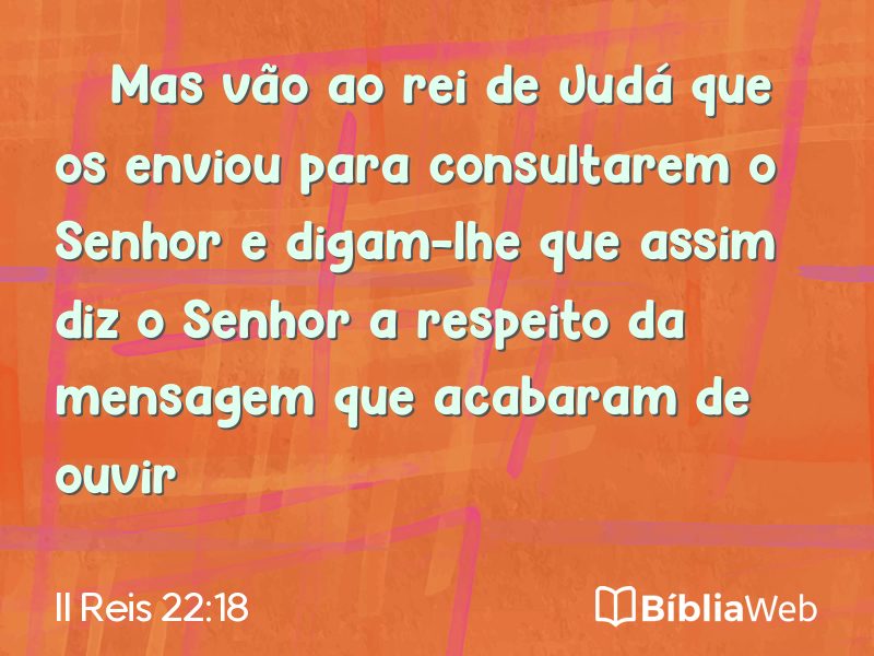 II Reis 22:18 em imagem para compartilhar