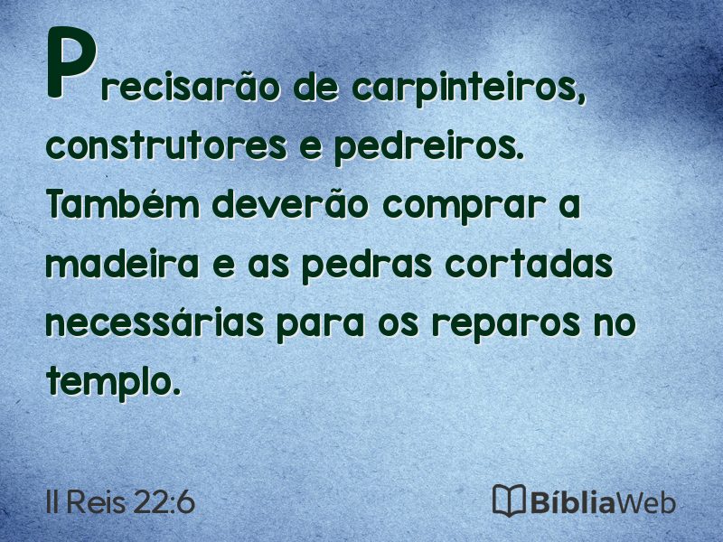 II Reis 22:6 em imagem para compartilhar