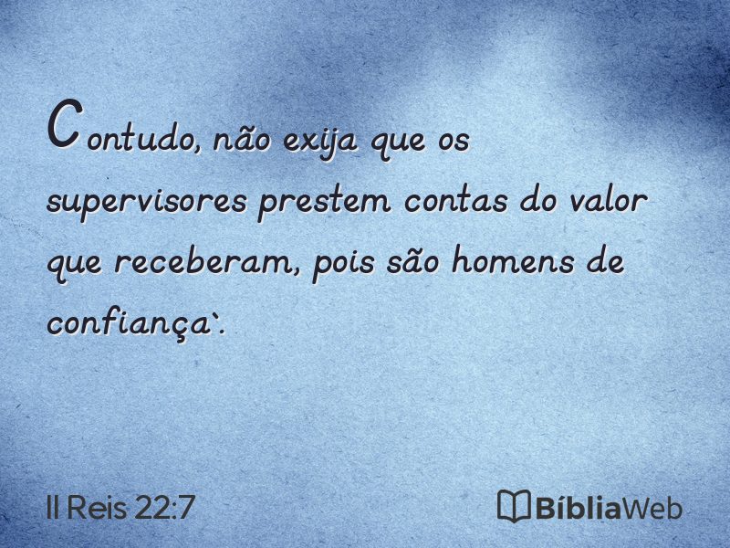 II Reis 22:7 em imagem para compartilhar