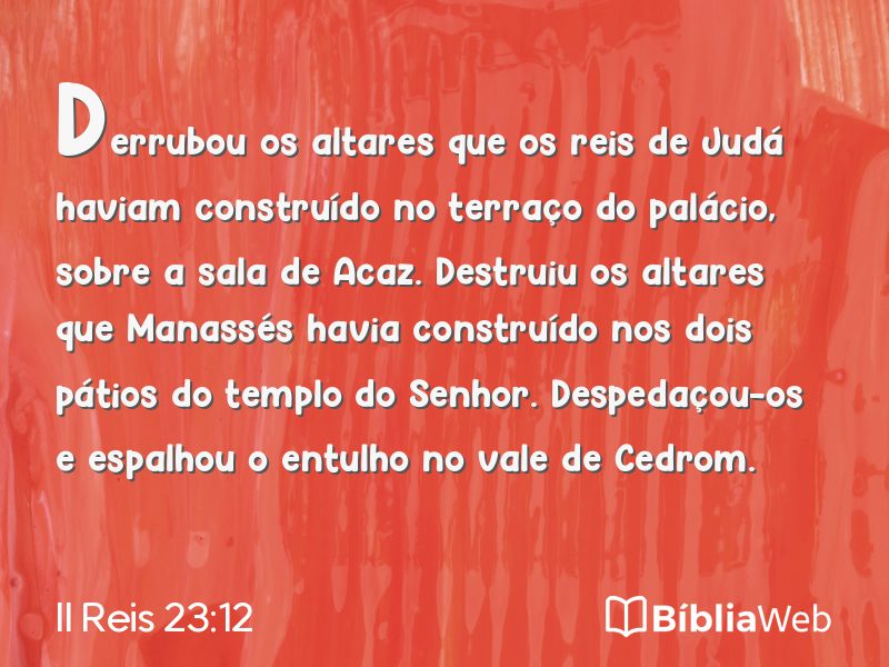 II Reis 23:12 em imagem para compartilhar