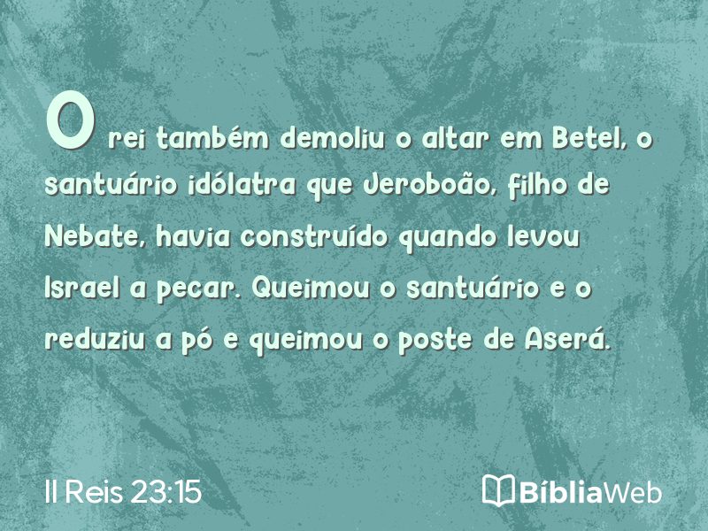 II Reis 23:15 em imagem para compartilhar