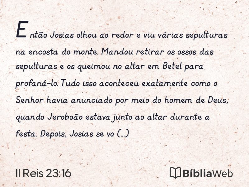 II Reis 23:16 em imagem para compartilhar