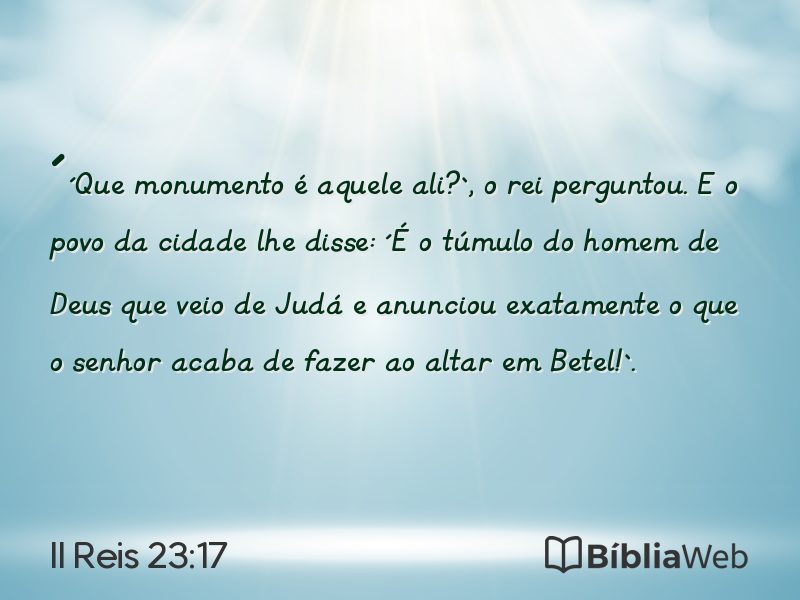 II Reis 23:17 em imagem para compartilhar