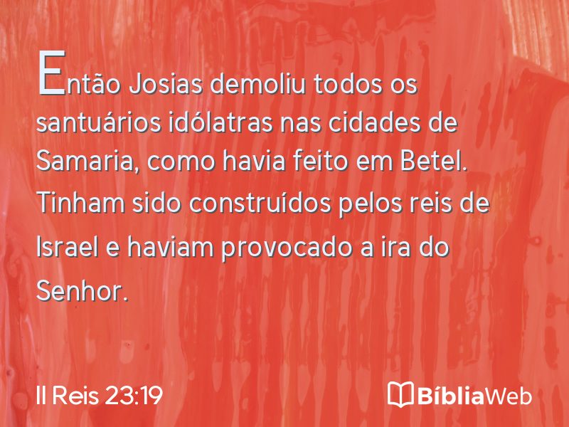 II Reis 23:19 em imagem para compartilhar