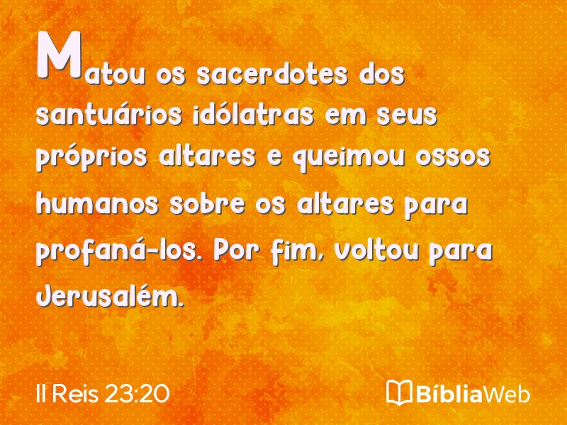 II Reis 23:20 em imagem para compartilhar