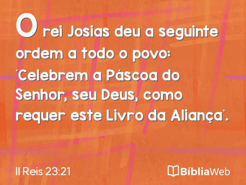 II Reis 23:21 em imagem para compartilhar