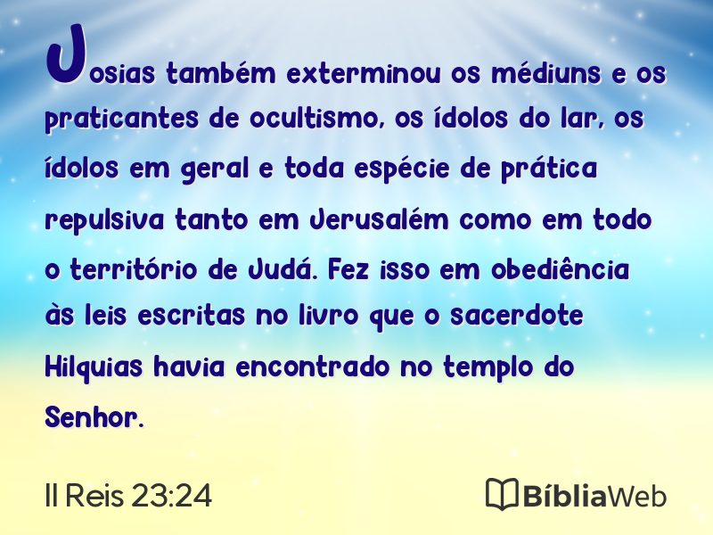 II Reis 23:24 em imagem para compartilhar