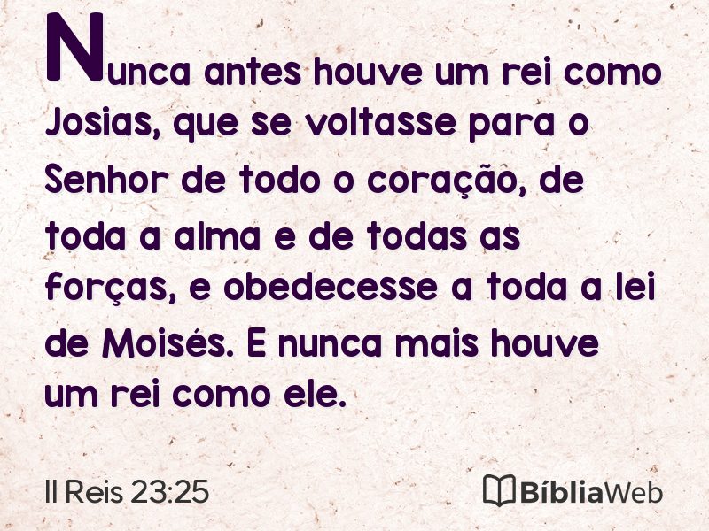 II Reis 23:25 em imagem para compartilhar