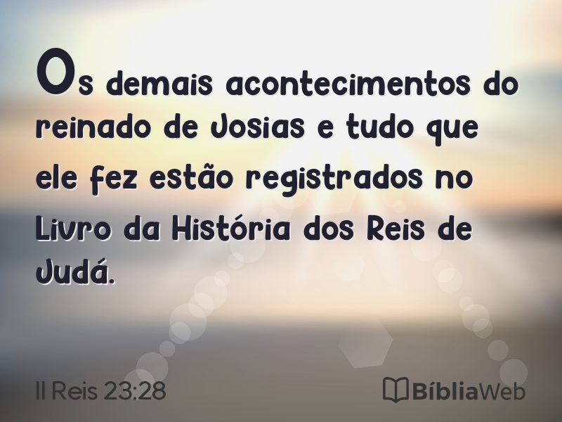 II Reis 23:28 em imagem para compartilhar