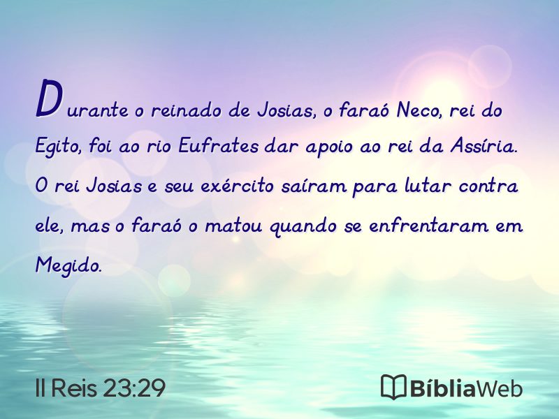 II Reis 23:29 em imagem para compartilhar