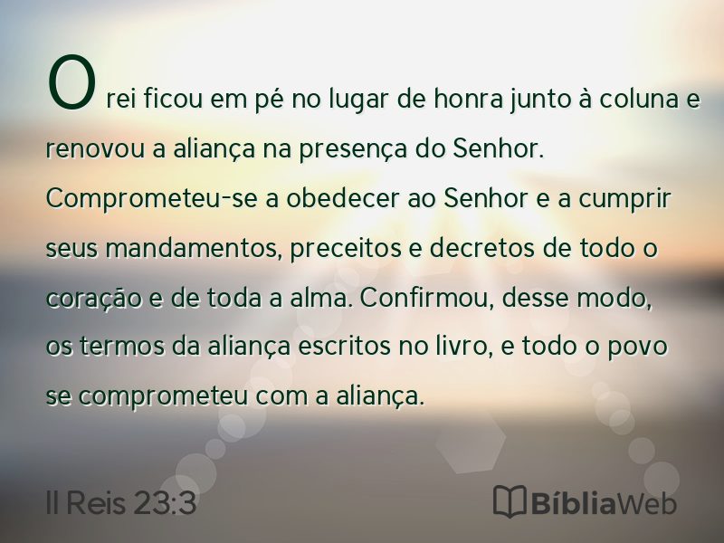 II Reis 23:3 em imagem para compartilhar