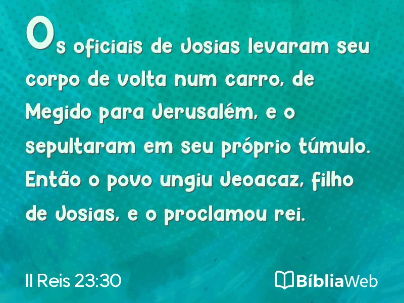 II Reis 23:30 em imagem para compartilhar