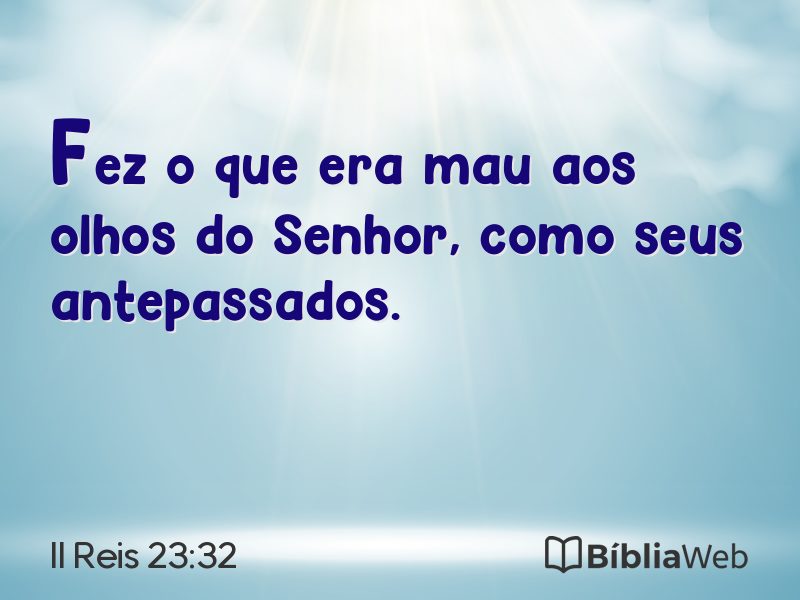 II Reis 23:32 em imagem para compartilhar