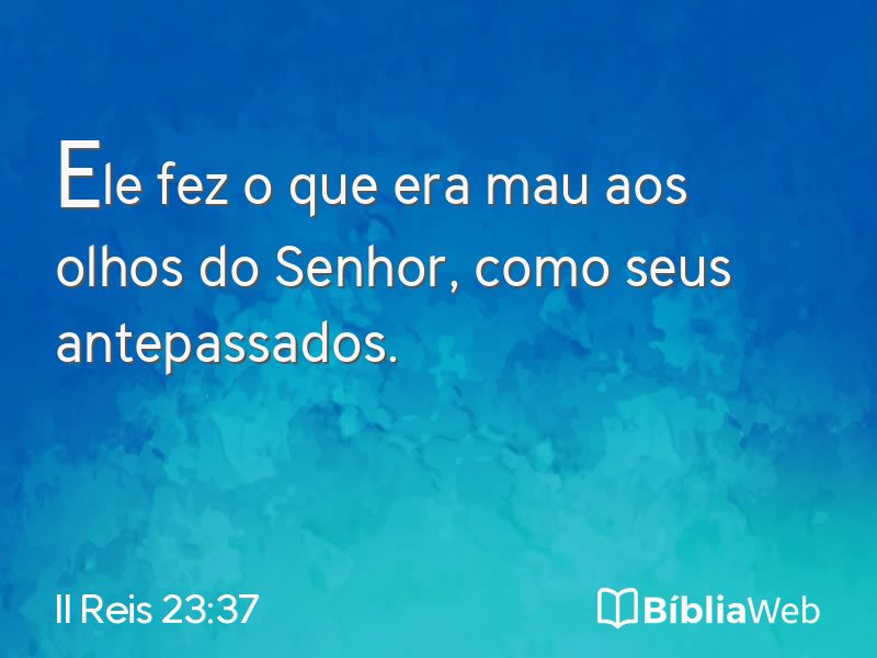 II Reis 23:37 em imagem para compartilhar