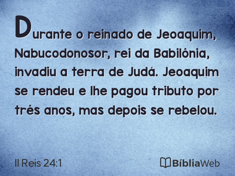 II Reis 24:1 em imagem para compartilhar
