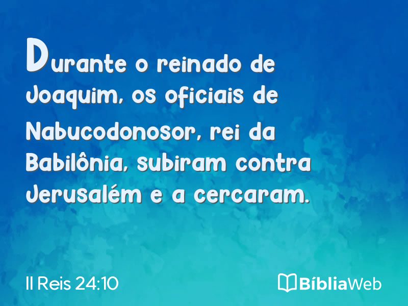 II Reis 24:10 em imagem para compartilhar