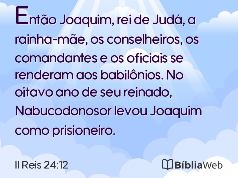 II Reis 24:12 em imagem para compartilhar