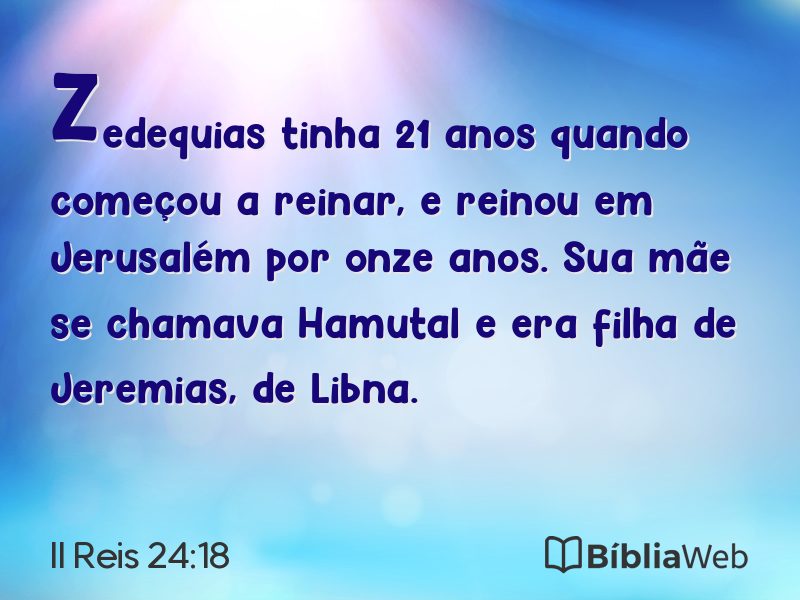 II Reis 24:18 em imagem para compartilhar