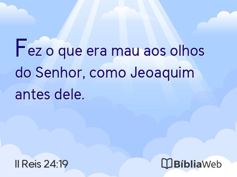 II Reis 24:19 em imagem para compartilhar