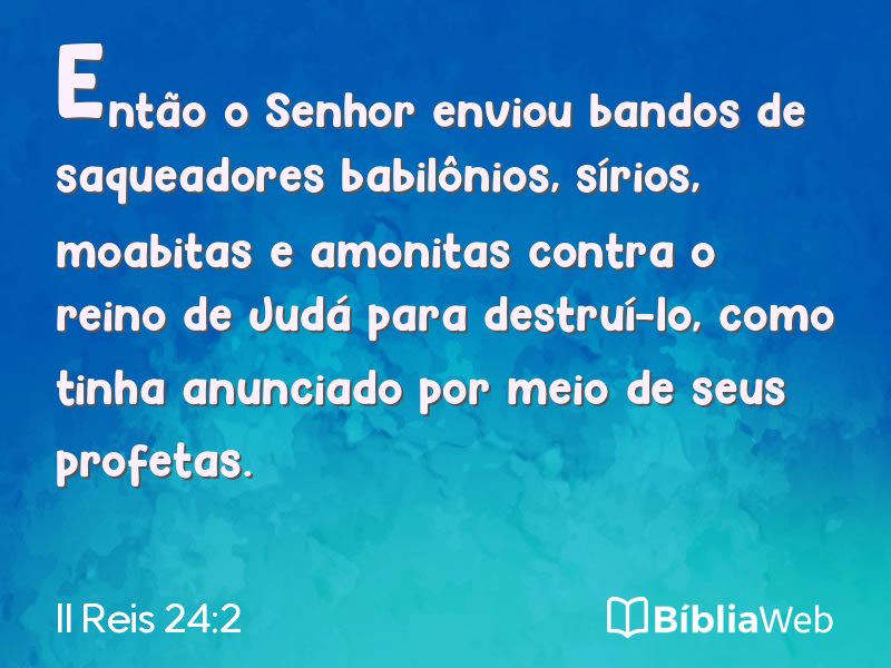 II Reis 24:2 em imagem para compartilhar