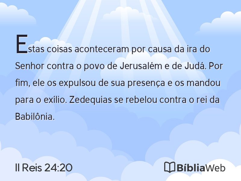 II Reis 24:20 em imagem para compartilhar