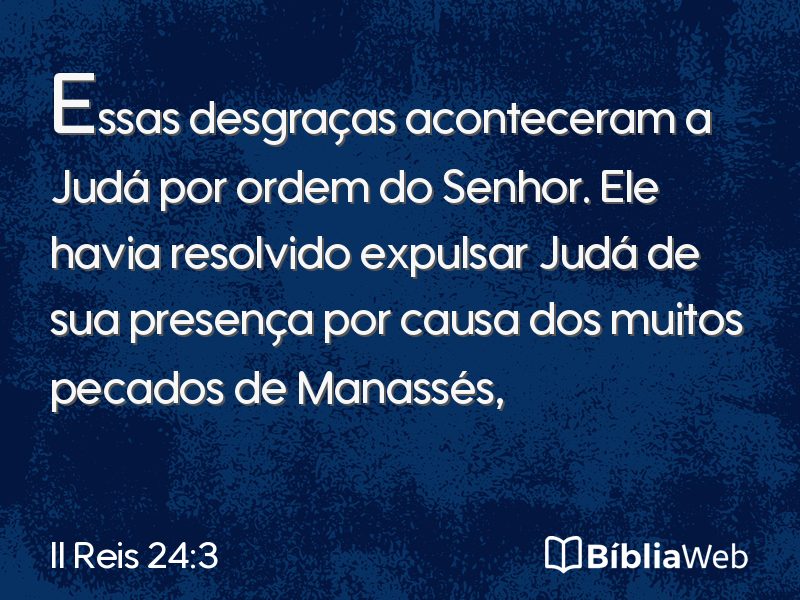 II Reis 24:3 em imagem para compartilhar