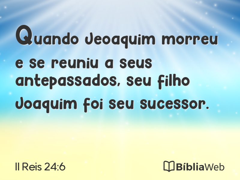 II Reis 24:6 em imagem para compartilhar