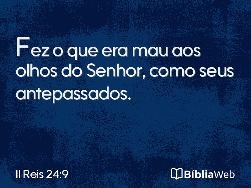 II Reis 24:9 em imagem para compartilhar
