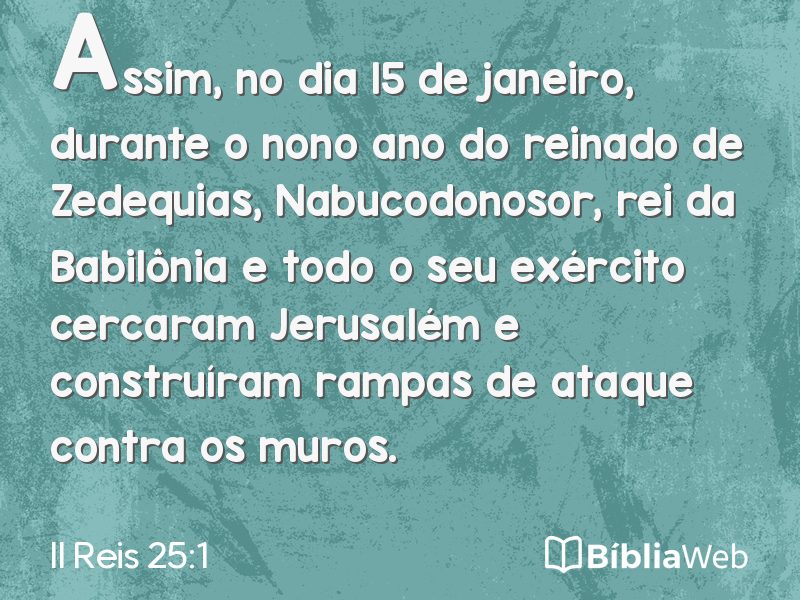 II Reis 25:1 em imagem para compartilhar