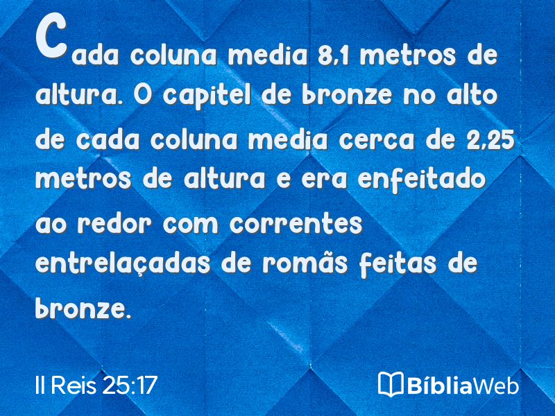 II Reis 25:17 em imagem para compartilhar