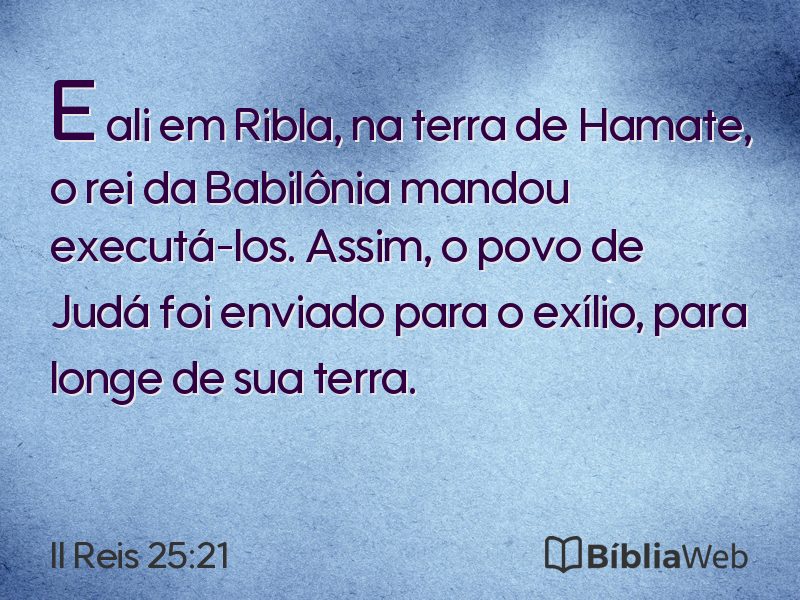 II Reis 25:21 em imagem para compartilhar
