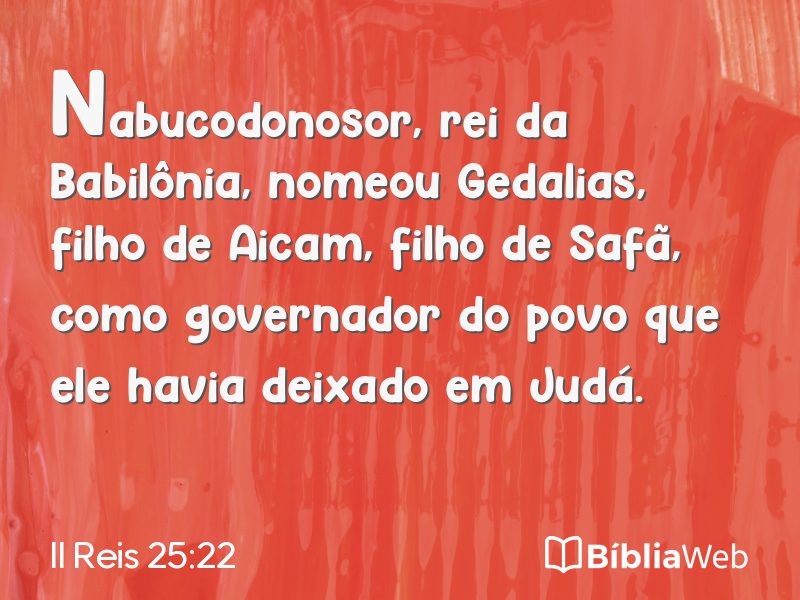 II Reis 25:22 em imagem para compartilhar