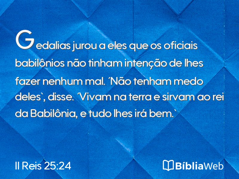 II Reis 25:24 em imagem para compartilhar