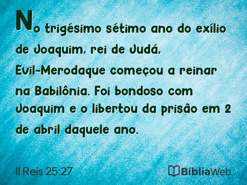 II Reis 25:27 em imagem para compartilhar