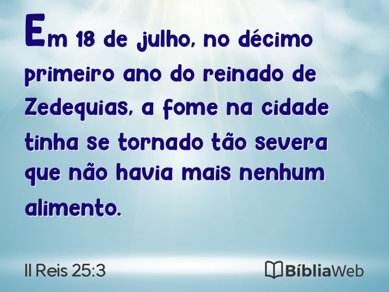 II Reis 25:3 em imagem para compartilhar