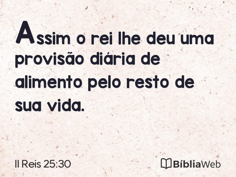 II Reis 25:30 em imagem para compartilhar