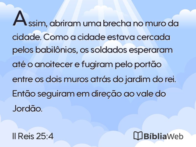 II Reis 25:4 em imagem para compartilhar