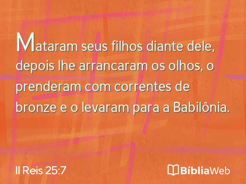 II Reis 25:7 em imagem para compartilhar