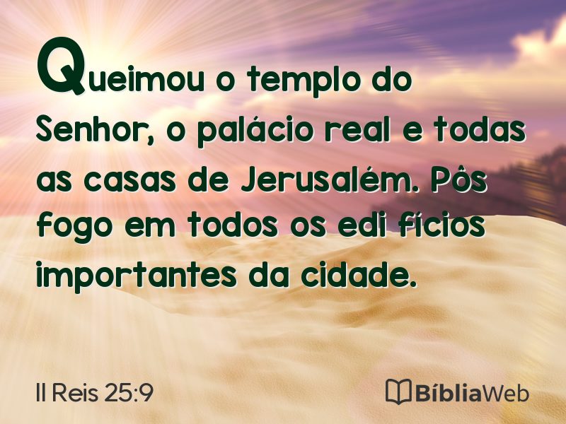 II Reis 25:9 em imagem para compartilhar