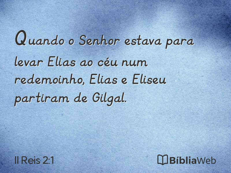 II Reis 2:1 em imagem para compartilhar