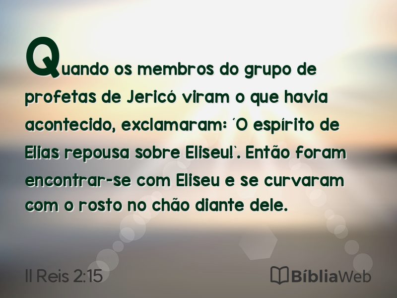 II Reis 2:15 em imagem para compartilhar