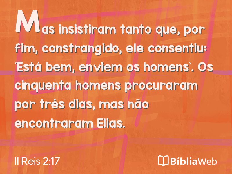 II Reis 2:17 em imagem para compartilhar