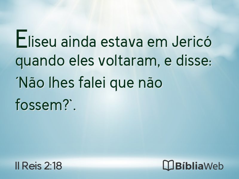 II Reis 2:18 em imagem para compartilhar
