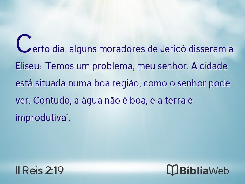 II Reis 2:19 em imagem para compartilhar