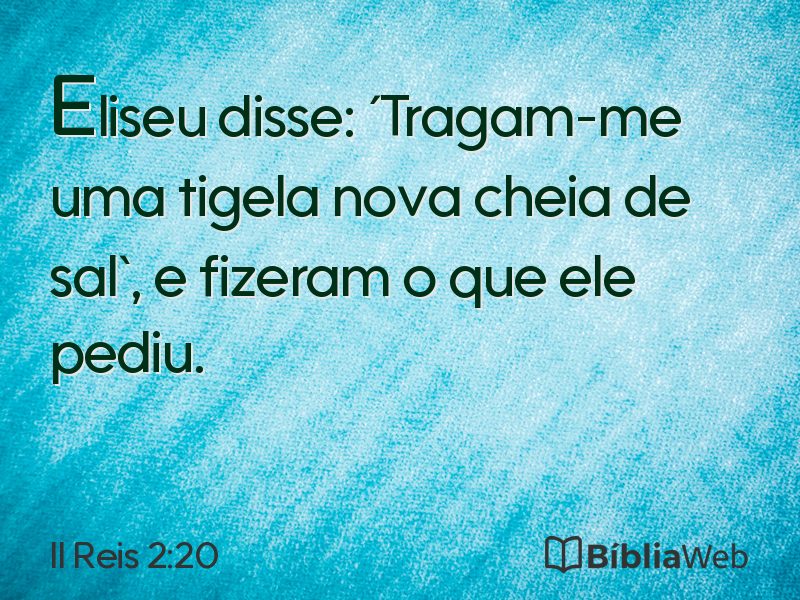 II Reis 2:20 em imagem para compartilhar
