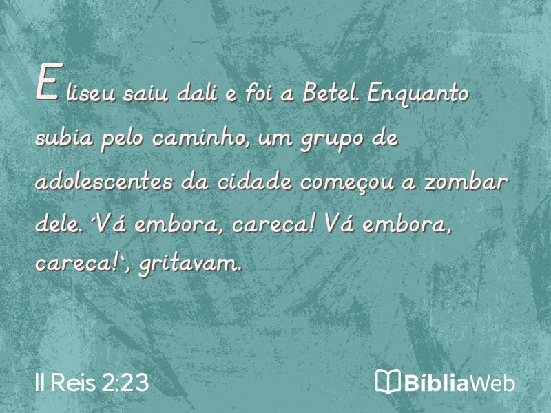 II Reis 2:23 em imagem para compartilhar