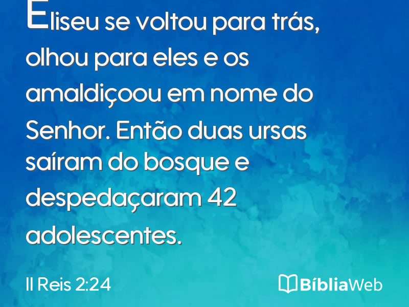II Reis 2:24 em imagem para compartilhar