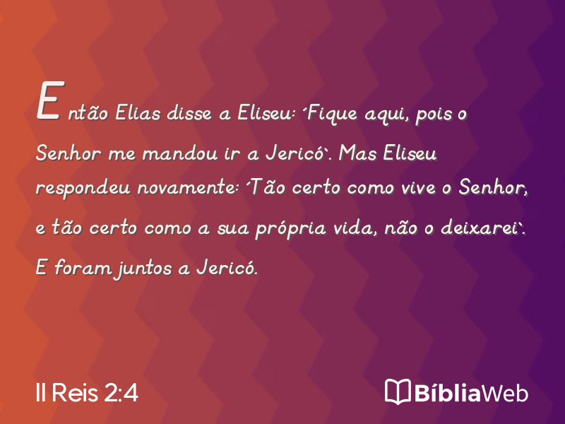 II Reis 2:4 em imagem para compartilhar