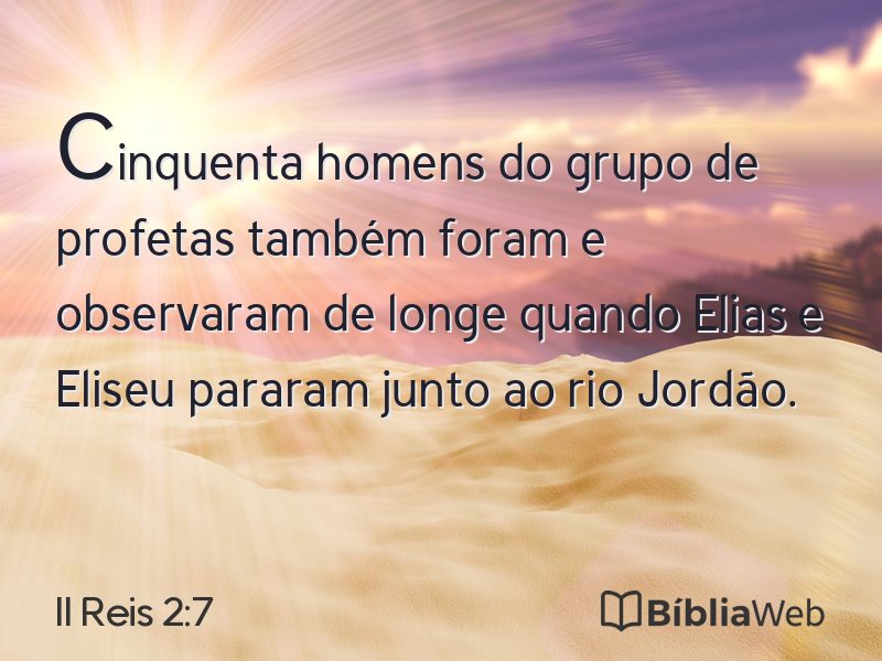 II Reis 2:7 em imagem para compartilhar